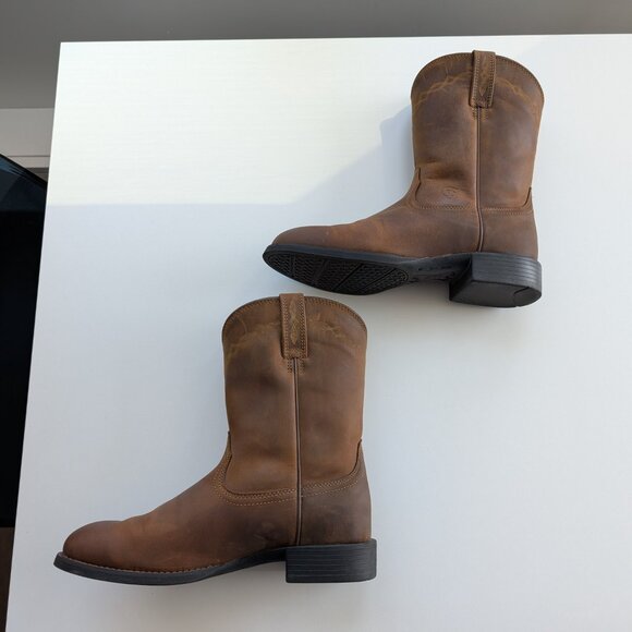 Ariat Men’s Heritage Roper Round Toe Western Boot - 9 Wide (EE) - Brown - Picture 5 of 8